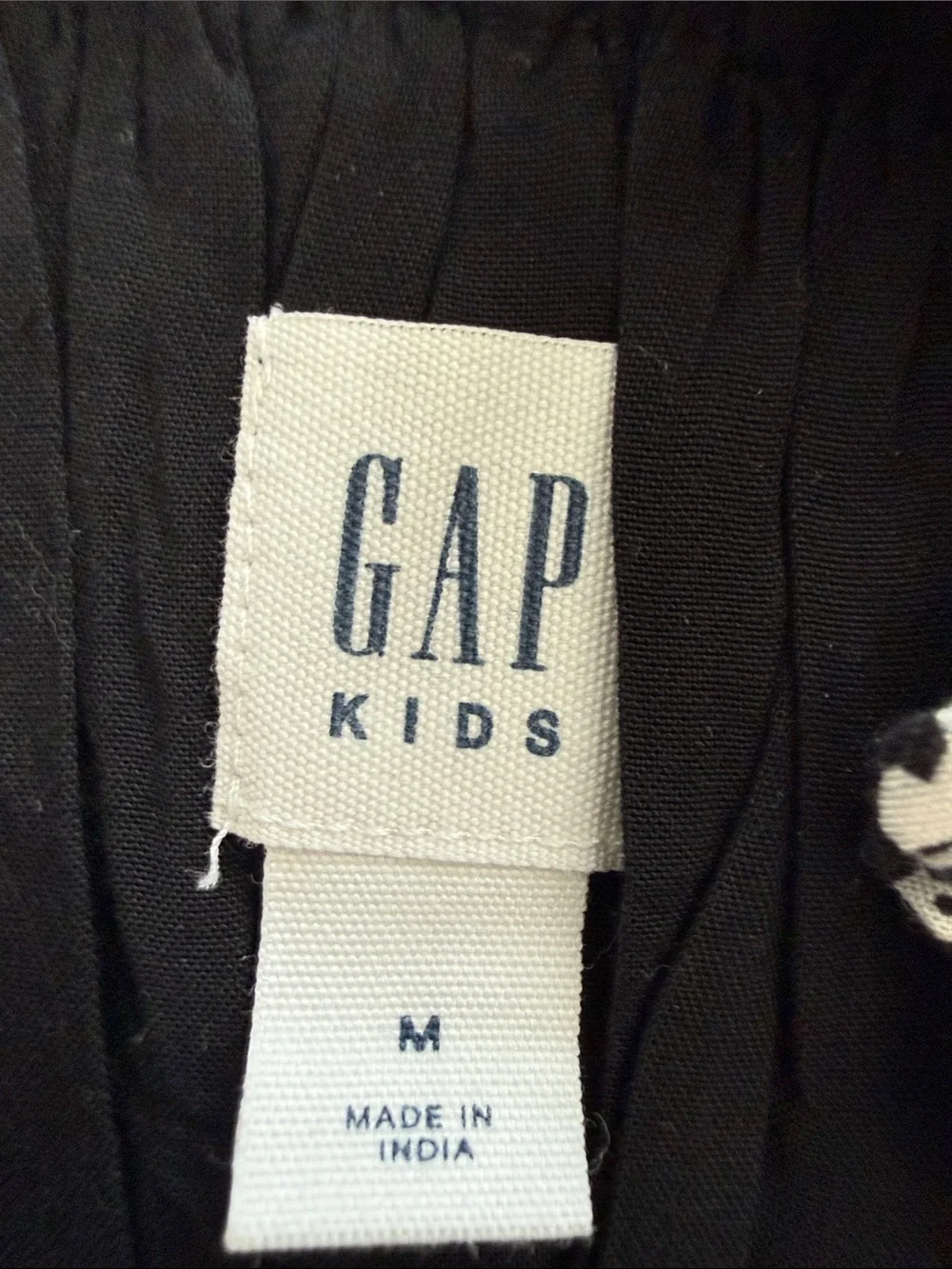 GAP Kids Black and White Floral Ruffle Strap Sundress